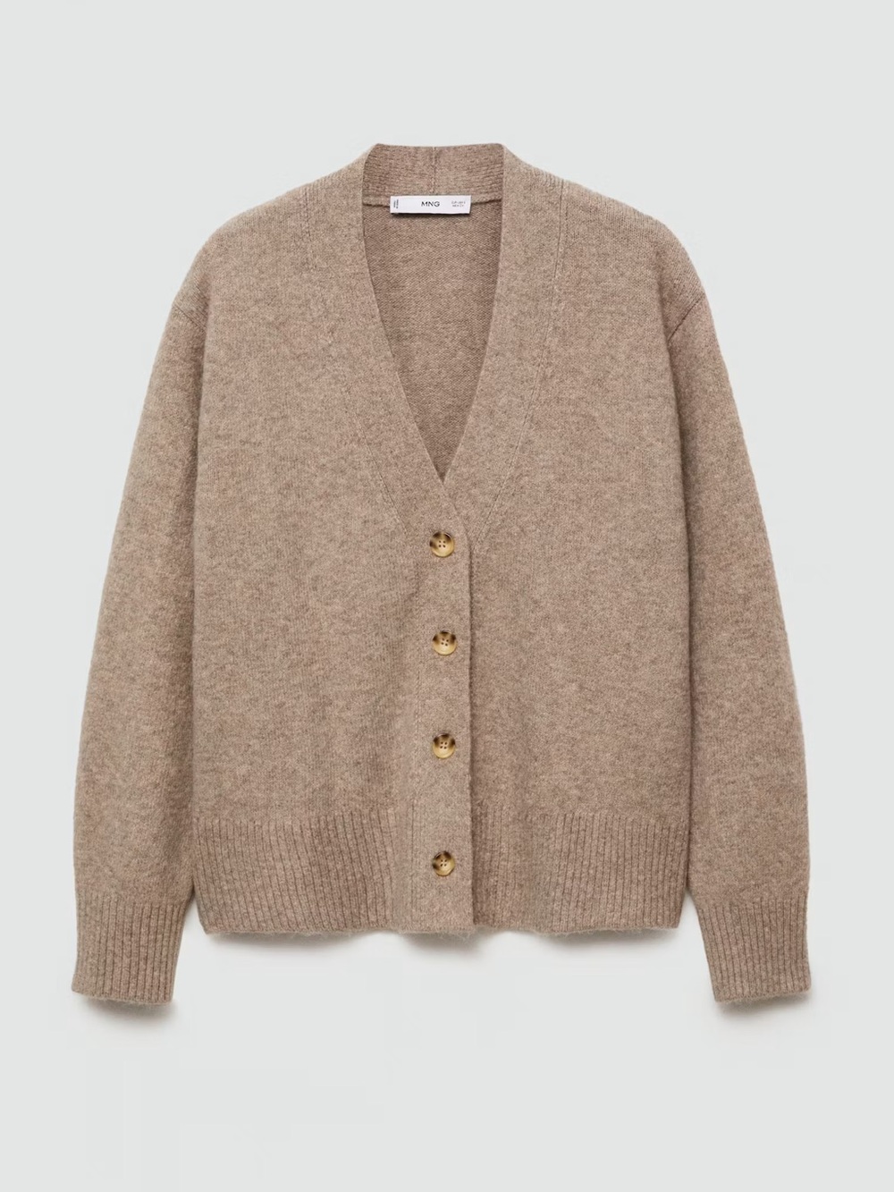 Mango Brown button knit cardigan NWT - Picture 2 of 6